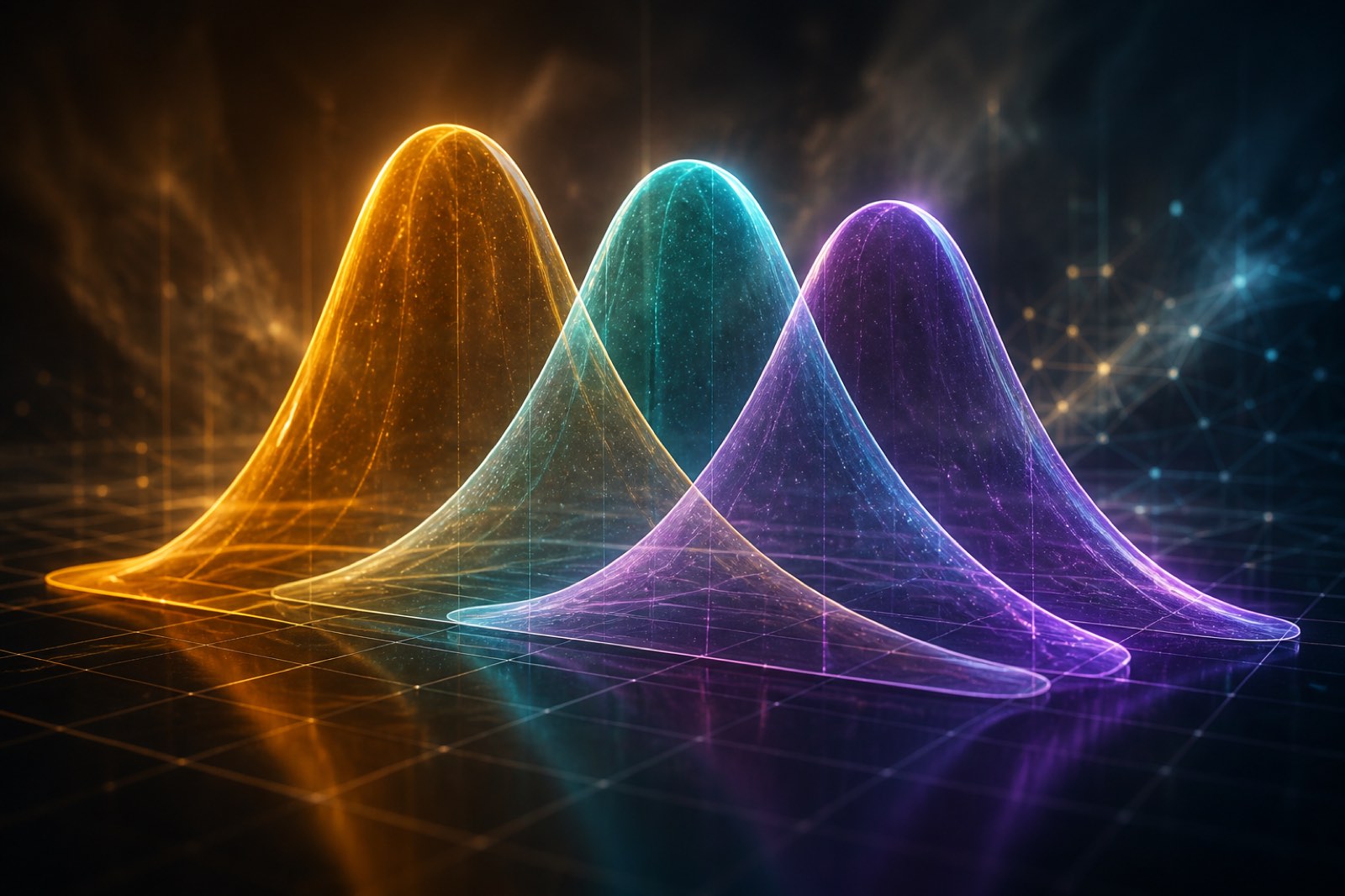 Abstract visualization of overlapping fuzzy membership curves